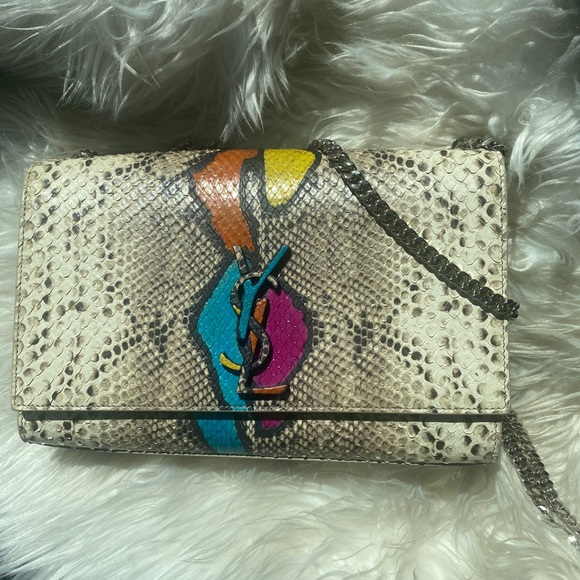 SOLD - EXTRA RARE 🌈 Python YSL Saint Laurent Kate Bag - Picture 4 of 7